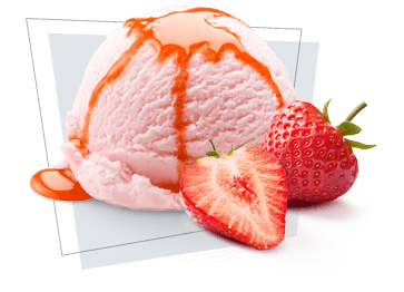 Real strawberry<br>ice cream